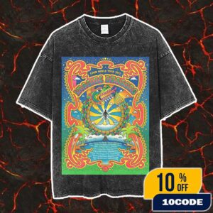 Official Poster Imagine Dragons Loom World Tour 2025 South America Poster Tour Dates Artwork By Nate Gonzalez Vintage Washed Unisex T-Shirt