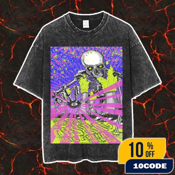 Official Poster The Offspring Supercharged Worldwide In ’25 Tour Denver Event Artwork By Lindsey Kuhn On September 7 2025 At Ball Arena Denver Vintage Washed Unisex T-Shirt