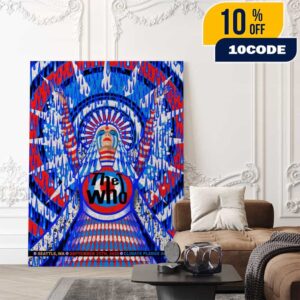 Official The Who Band Love Reign o’er Me Space Needle Design The Song Is Over North American Farewell Tour On September 25 2025 At Climate Pledge Arena Artwork By Brad Klausen Poster Canvas