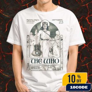 Official The Who Band September 23 2025 At Rogers Arena Vancouver British Columbia Final Show In Canada Poster Event Artwork By Timothy Pittides Merchandise Unisex T-Shirt