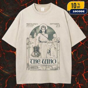Official The Who Band September 23 2025 At Rogers Arena Vancouver British Columbia Final Show In Canada Poster Event Artwork By Timothy Pittides Unisex Washed Tee