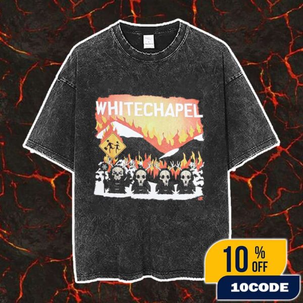 Official Whitechapel New Merch 2025 Arrivals Park Black Vintage Washed Unisex T-Shirt