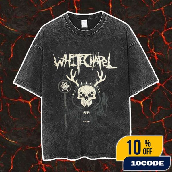 Official Whitechapel New Merch 2025 Arrivals Park Leader Black Vintage Washed Unisex T-Shirt