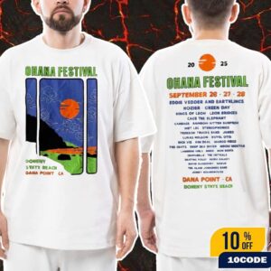 Ohana Festival 2025 Merchandise Dana Point CA At Doheny State Beach On September 26-28 2025 Art Triptych Classic Two Sides T-Shirt