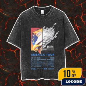 Oliver Heldens x HI-LO America Tour 2025 Poster Tour Dates On USA One Tour Two Worlds Of Sound Vintage Washed Unisex T-Shirt
