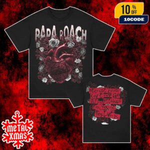 Papa Roach Rock Band New Merch 2025 Arrivals Heart And Roses Unisex T-Shirt