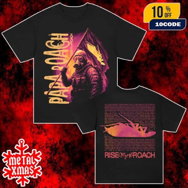 Papa Roach Rock Band New Merch 2025 Arrivals Rise Of The Roach Soldier Unisex Two Sides T-Shirt