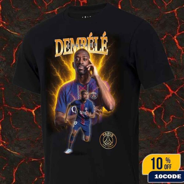 Paris Saint-Germain Ousmane Dembele T-Shirt PSG Merchandises Unisex Tee