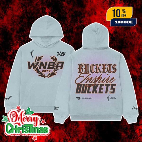 Playa Society x DoorDash x Paige Bueckers Buckets Inspire Buckets WNBA Rookie Of The Year 2025 Limited Unisex Hoodie, T-Shirt, Long Sleeve
