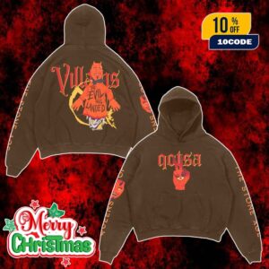 Queen Of The Stone Age New Merch 2025 Arrivals The Evil Has Landed Brown Unisex Hoodie