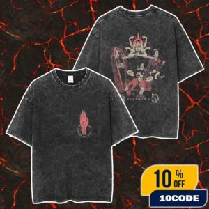 Queen Of The Stone Age New Merch 2025 Arrivals Villains Merch Unisex Two Sided Washed T-Shirt