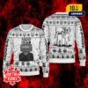 Jagermeister Ugly Sweater Green Christmas Jumper Festive Knit With Reindeer And Logo Design