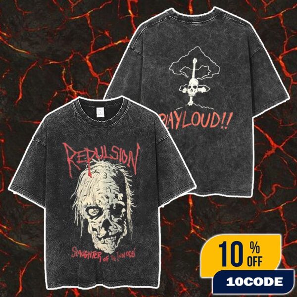 Rage Of Armageddon Day Two 8 Fest On August 29-31 2025 At The Meadows Brooklyn New York By Ed Farshtey Repulsion Grindcore Forefathers Slaughter Of Innocence Zombie Washed T-Shirt