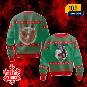 Ramones Ugly Sweater Johnny Joey Dee Dee Tommy Punk Rock Christmas Knit