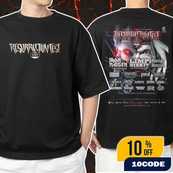 Resurrection Festival 2026 Chapter XXI A Place Called Home 1-2-3-4 July 2026 At Viveiro Spain Estrella Galicia Venue Gothic Horror Artwork Poster Lineup Unisex T-Shirt Merchandise
