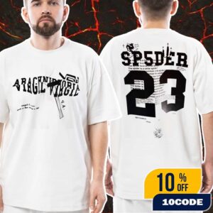 SP5DER x Off-White On September 29-30 2025 At Virgil Abloh The Codes Paris PYREX 23 Tee Arachnid Virgil Tribute VR8 Spider Web Design Streetwear Unisex T-Shirt Merch