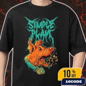 Simple Plan Official Halloween 2025 New Arrivals Scooby-Doo Character Artwork Tee Version Merch Unisex T-Shirt