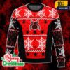 One Piece Luffy Gear 5 Sun God Nika Ugly Christmas Sweater Purple Black Knit Holiday Jumper With Anime Pirate Skull And Snowflake Pattern