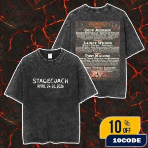 Stagecoach 2026 California’s Country Music Festival April 24-25-26 2026 At Empire Polo Club Indio CA Poster Lineup Merch Unisex Two Sided Washed T-Shirt