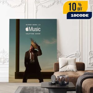 Super Bowl LX 2026 Bad Bunny Apple Music Presents Halftime Show Performance February 8 2026 At Levi’s Stadium Santa Clara California Poster Canvas Home Decor