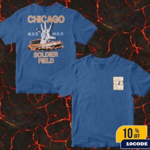 System Of A Down Chicago 2025 Soldier Field Merch Tee On August 31 And September 9 2025 Hand In The Stadium Two Sides Merch T-Shirt