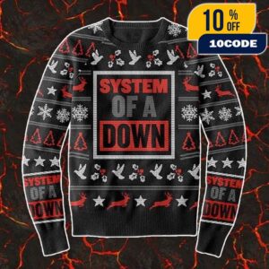 System Of A Down Christmas Gift Pattern Snowflake Xmas Gift For Fans Ugly Sweater