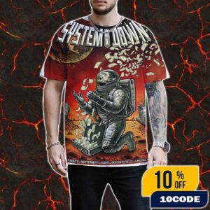 System Of A Down Poster Event Concert With Avenged Sevenfold On August 31-September 1 2025 At Soldier Field Chicago IL Artwork By Emek Studios All Over Print Graphic T-Shirt, Hoodie