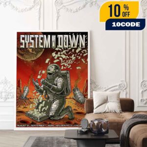 System Of A Down Poster Event Concert With Avenged Sevenfold On August 31-September 1 2025 At Soldier Field Chicago IL Artwork By Emek Studios Poster Canvas Home Decor