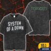 System Of A Down Toronto 2025 Rogers Stadium Concert On September 3-5 2025 At Canada Venue Tee UFO Artwork Wash Two SIdes T-Shirt Merchandise