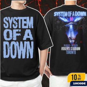 System Of A Down Toronto 2025 Rogers Stadium Concert On September 3-5 2025 At Canada Venue Tee UFO Artwork Unisex Two Sides T-Shirt Merchandise