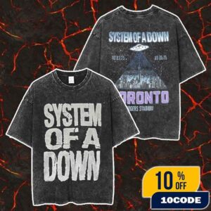 System Of A Down Toronto 2025 Rogers Stadium Concert On September 3-5 2025 At Canada With Deftones North American Stadium Tour Event Tee Merch Unisex Two Sided Washed T-Shirt