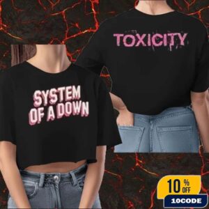 System Of A Down Toxicity Toronto 2025 In Canada Merch At Rogers Stadium Concert On September 3-5 2025 Crop Tee Two Sides T-Shirt
