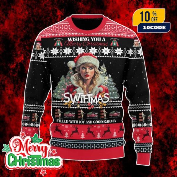 Taylor Swift Swiftmas Ugly Christmas Sweater Holiday Edition