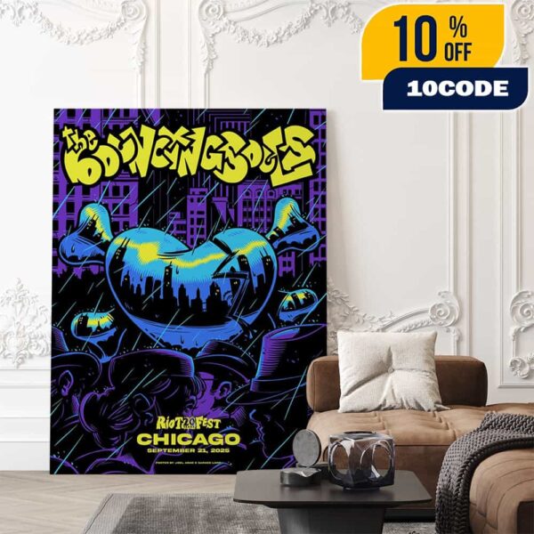 The Bouncing Souls On Riot Fest 2025 At Douglass Park Chicago Illinois September 21 2025 Poster By Joel Amat And Garage Land We’re Turning 20 Poster Canvas Home Decor