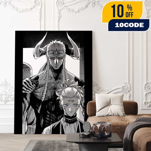 The King Of Simurian Aliens Jujutsu Kaisen Mojuro Chapter 3 Artwork Poster Canvas Home Decor