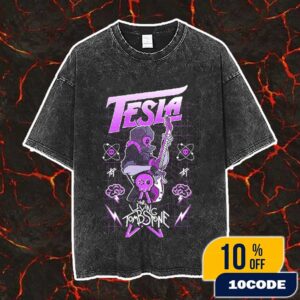 The Living Tombstone Tesla New Logo Official Merchandise Vintage Washed Unisex T-Shirt