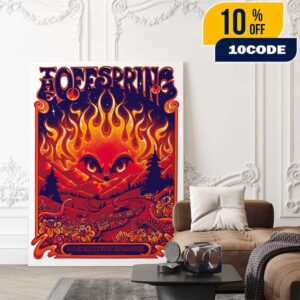 The Offspring Supercharged Worldwide In ’25 Tour On September 6 2025 At Utah Frist Credit Union Amphitheatre West Valley City Poster Event Artwork By Jimmy Eat World Poster Canvas