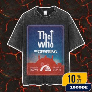 The Who With The Offspring The Song Is Over North American Farewell Tour On September 19 2025 At Hollywood Bowl Los Angeles California Vintage Washed Unisex T-Shirt