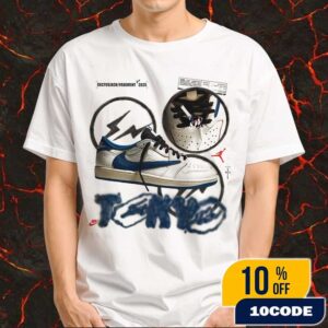 Travis Scott x Air Jordan 1 Low Fragment The Story Continues November 2025 Sneaker Tokyo Logo Merchandise Unisex T-Shirt