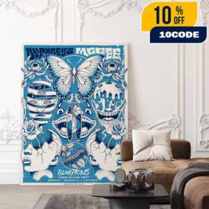 Umphrey’s McGee Official Poster Artwork By Chris Gipple Blueprints Album Release Party September 8 2025 At Garcia’s Chicago IL Poster Canvas Home Decor