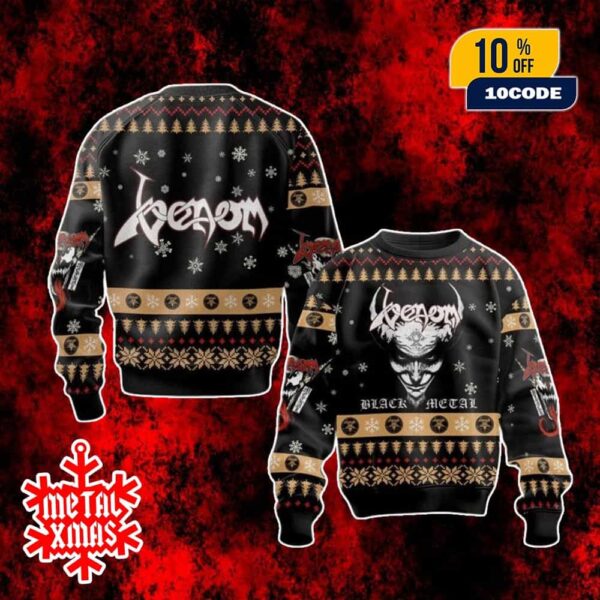 Venom Ugly Sweater Black Metal Christmas Edition For Men And Women