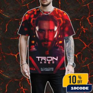 Walt Disney Studios Presents Tron Ares New Poster Movie October 10 2025 Jared Leto As Ares The Protagonist Program All Over Print Graphic T-Shirt, Hoodie
