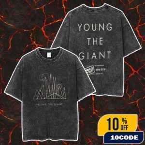 Young The Giant On September 4-5 2025 At Troubadour West Hollywood California Special Anniversary Event Tee In The Open Tour Merch Unisex Two Sided Washed T-Shirt