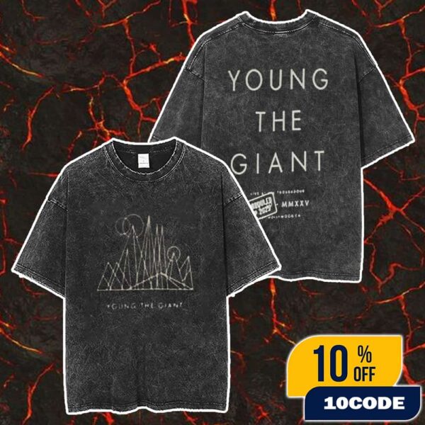 Young The Giant On September 4-5 2025 At Troubadour West Hollywood California Special Anniversary Event Tee In The Open Tour Merch Unisex Two Sided Washed T-Shirt
