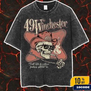 49 Winchester The Tulsa Tee Merch For Welcome To The Holler Tour In Europe And UK 2025 That Old Familiar Feeling Setting In Washed T-Shirt 49 Winchester The Tulsa Tee Merch For Welcome To The Holler Tour In Europe And UK 2025 That Old Familiar Feeling Setting In Washed T-Shirt