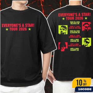5 Seconds of Summer Everyone’s A Star World Tour 2026 Dates List In UK On March 2026 Merch Classic Two Sides T-Shirt