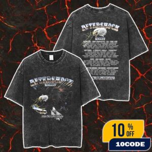 Aftershock Festival 2025 State Bird Version Tee Sacramento Discovery Park October 2-5 Eagle Artwork MMXXV Line Up Backprint Merch Unisex Two Sided Washed T-Shirt