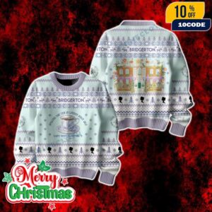 All I Want For Christmas Is Bridgerton Lady Whistledown Ugly Sweater Festive Holiday Knit Jumper