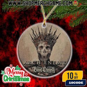 Arch Enemy Christmas Ornament Khaos Legions Skull Crown Design Melodic Death Metal Band Tree Decoration Holiday Gift For Swedish Metal Music Fans Collectible Hanging Decor