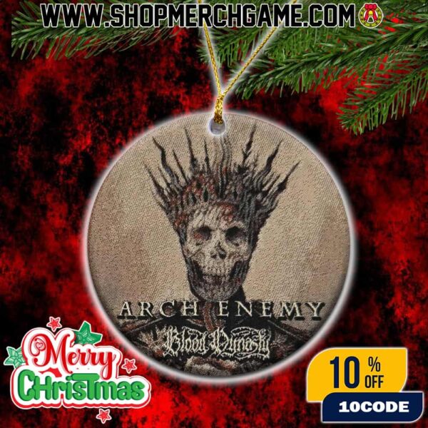Arch Enemy Christmas Ornament Khaos Legions Skull Crown Design Melodic Death Metal Band Tree Decoration Holiday Gift For Swedish Metal Music Fans Collectible Hanging Decor